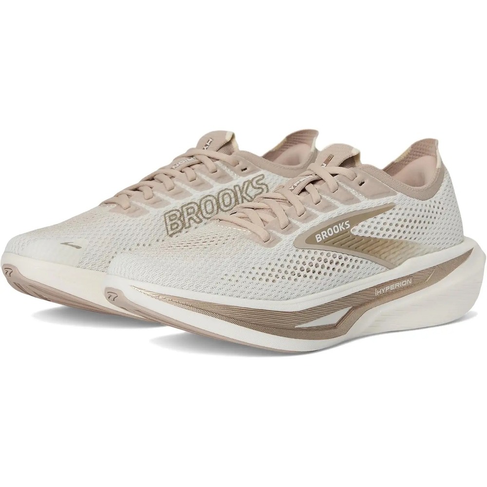 Brooks Womens Hyperion 3 Coconut Bronze Mushroom Running Shoes 9.5B NEW
